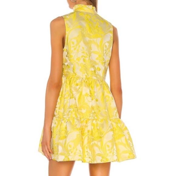 NWOT Amanda Uprichard Sleeveless Saffron Dress yellow medium - Picture 4 of 12